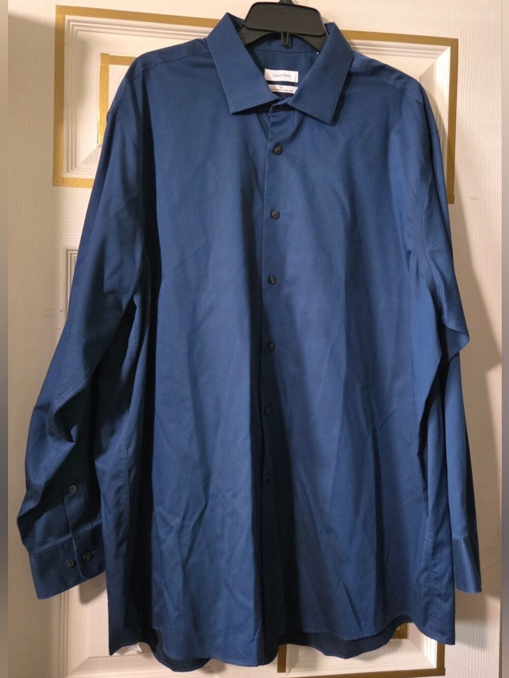 Calvin Klein Men's Long-Sleeve Dress Shirt - Navy Blue
